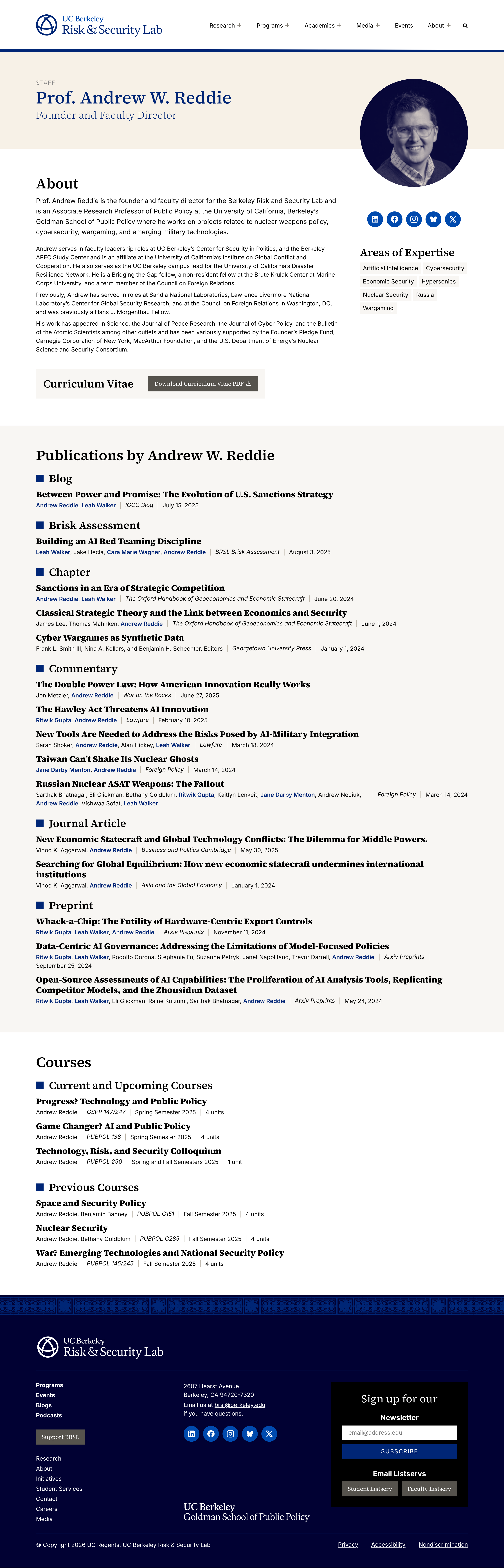 BRSL Website Design - Round 1 - People - Individual Person Page